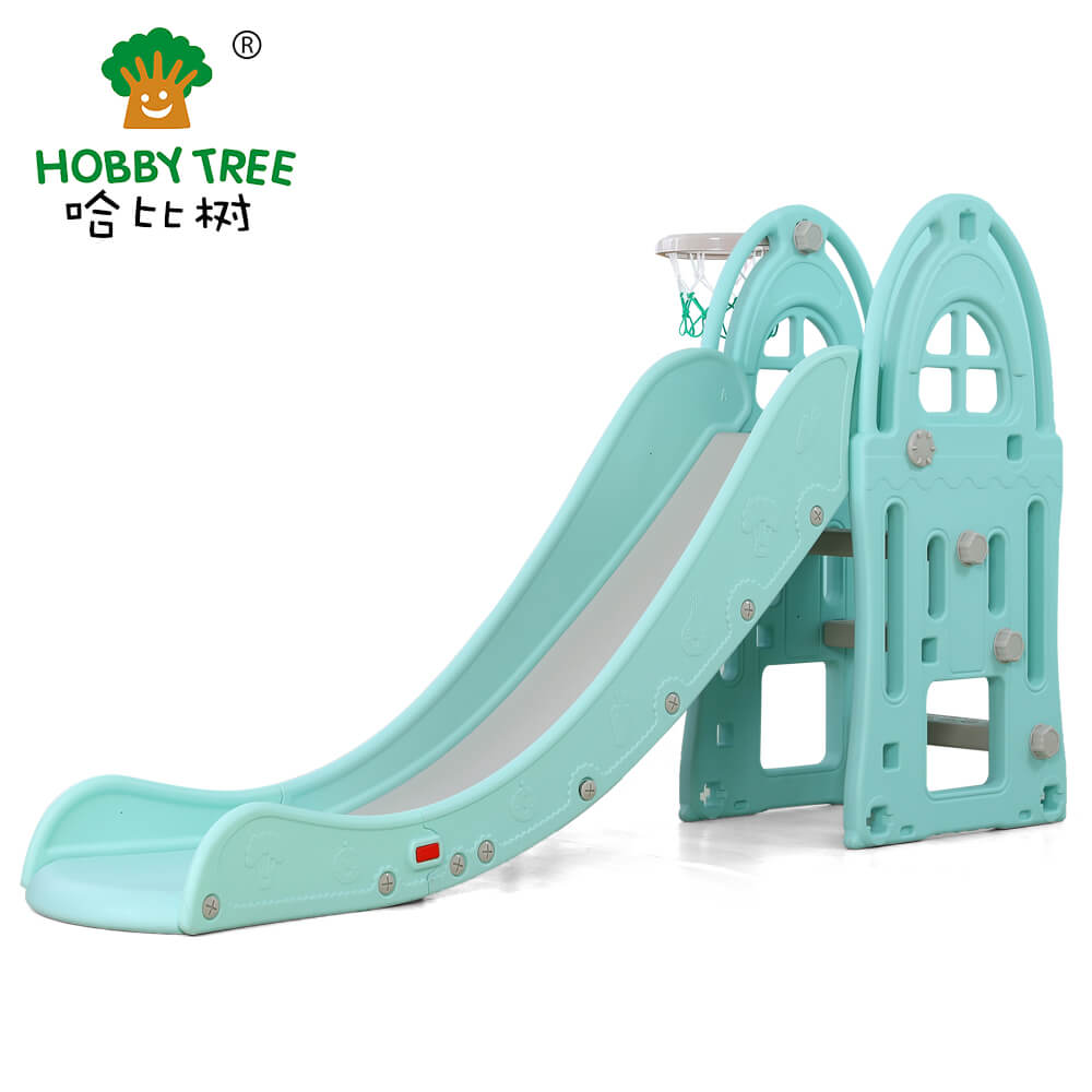 城堡主题室内塑料滑梯供家庭使用 HBS18016